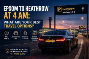 Epsom to Heathrow early morning transfer