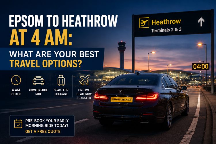 Epsom to Heathrow early morning transfer
