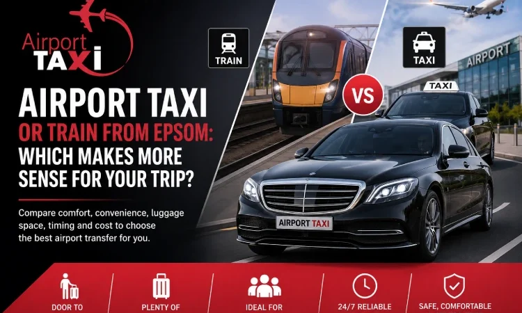 Airport Taxi vs Train- Epsom Travel Comparison