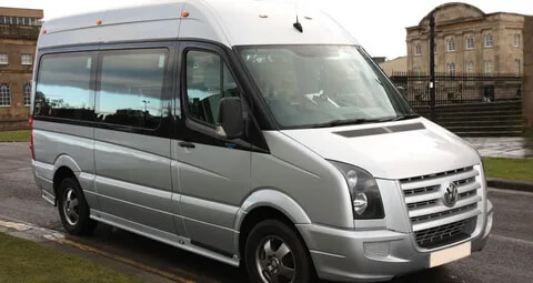 8 seater minibus for group airport transfers from Epsom